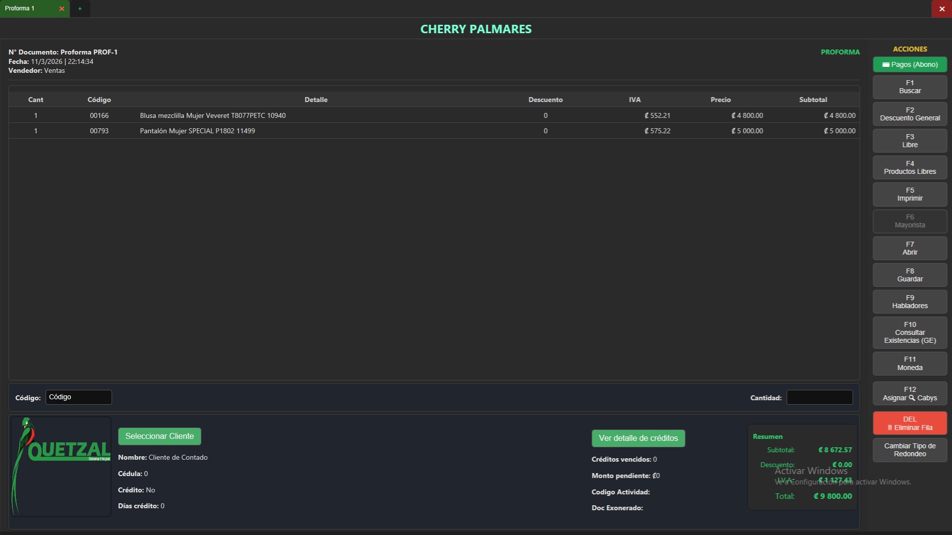 SisQuetzal POS Desktop